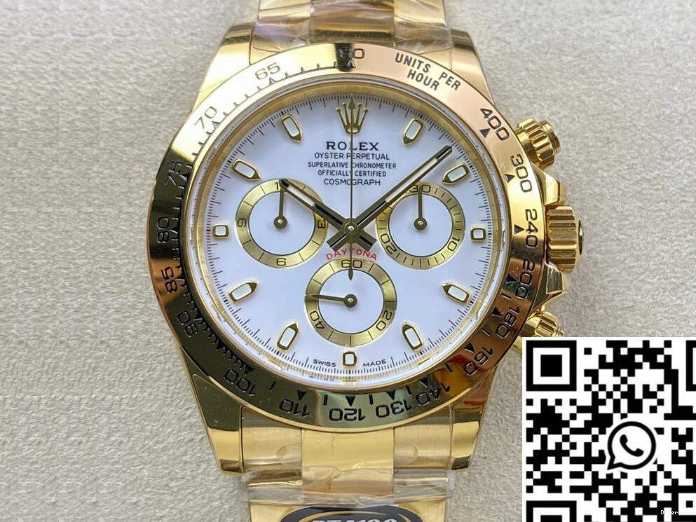 M116508-0001 White BT Factory Dial Yellow Gold Rolex Daytona 0123